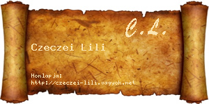 Czeczei Lili névjegykártya