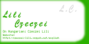 lili czeczei business card